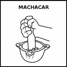 MACHACAR - Pictograma (blanco y negro)