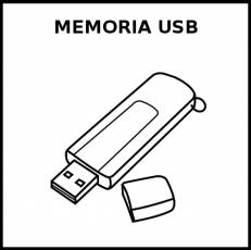 MEMORIA USB - Pictograma (blanco y negro)