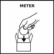 METER - Pictograma (blanco y negro)