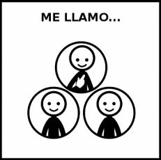 ME LLAMO... - Pictograma (blanco y negro)