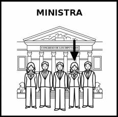 MINISTRA - Pictograma (blanco y negro)