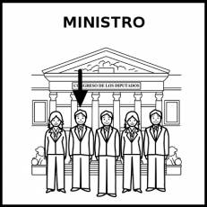MINISTRO - Pictograma (blanco y negro)
