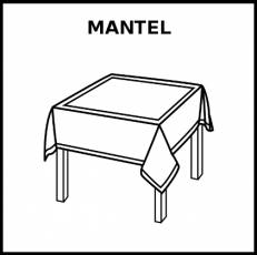 MANTEL - Pictograma (blanco y negro)