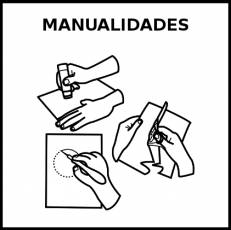 MANUALIDADES - Pictograma (blanco y negro)