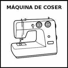 MÁQUINA DE COSER - Pictograma (blanco y negro)