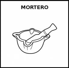 MORTERO - Pictograma (blanco y negro)