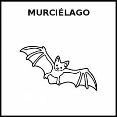 MURCIÉLAGO - Pictograma (blanco y negro)