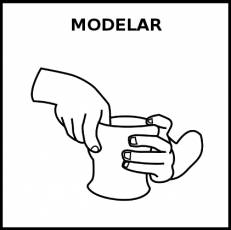 MODELAR - Pictograma (blanco y negro)