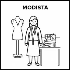 MODISTA - Pictograma (blanco y negro)