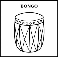 BONGÓ - Pictograma (blanco y negro)