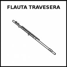 FLAUTA TRAVESERA - Pictograma (blanco y negro)