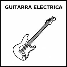 GUITARRA ELÉCTRICA - Pictograma (blanco y negro)