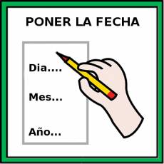 PONER LA FECHA - Pictograma (color)
