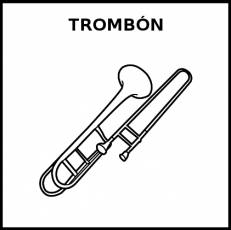 TROMBÓN - Pictograma (blanco y negro)