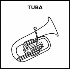 TUBA - Pictograma (blanco y negro)
