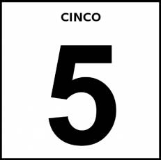 CINCO - Pictograma (blanco y negro)