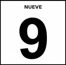 NUEVE - Pictograma (blanco y negro)