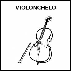 VIOLONCHELO - Pictograma (blanco y negro)