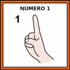 NÚMERO 1 (DEDOS) - Pictograma (color)