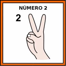 NÚMERO 2 (DEDOS) - Pictograma (color)