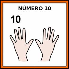 NÚMERO 10 (DEDOS) - Pictograma (color)