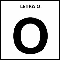 LETRA O (MAYÚSCULA) - Pictograma (blanco y negro)