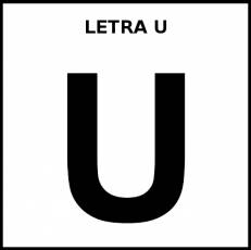 LETRA U (MAYÚSCULA) - Pictograma (blanco y negro)