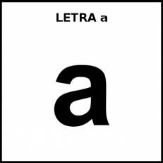 LETRA a (MINÚSCULA) - Pictograma (blanco y negro)