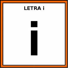 LETRA i (MINÚSCULA) - Pictograma (color)