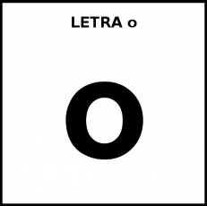 LETRA o (MINÚSCULA) - Pictograma (blanco y negro)