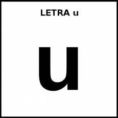 LETRA u (MINÚSCULA) - Pictograma (blanco y negro)