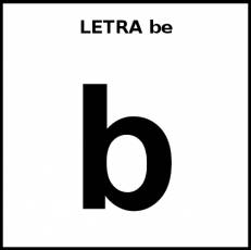 LETRA be (MINÚSCULA) - Pictograma (blanco y negro)