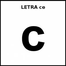LETRA ce (MINÚSCULA) - Pictograma (blanco y negro)