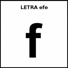 LETRA efe (MINÚSCULA) - Pictograma (blanco y negro)