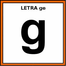 LETRA ge (MINÚSCULA) - Pictograma (color)