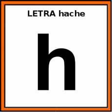 LETRA hache (MINÚSCULA) - Pictograma (color)