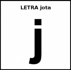 LETRA jota (MINÚSCULA) - Pictograma (blanco y negro)