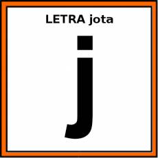 LETRA jota (MINÚSCULA) - Pictograma (color)