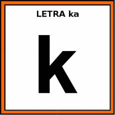 LETRA ka (MINÚSCULA) - Pictograma (color)