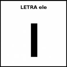 LETRA ele (MINÚSCULA) - Pictograma (blanco y negro)