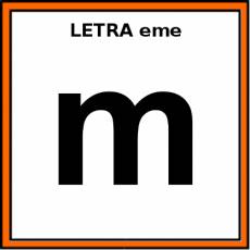 LETRA eme (MINÚSCULA) - Pictograma (color)