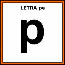 LETRA pe (MINÚSCULA) - Pictograma (color)