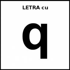 LETRA cu (MINÚSCULA) - Pictograma (blanco y negro)