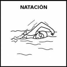 NATACIÓN - Pictograma (blanco y negro)