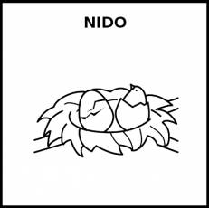NIDO - Pictograma (blanco y negro)