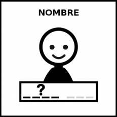 NOMBRE - Pictograma (blanco y negro)