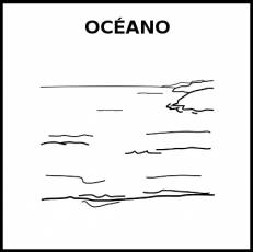 OCÉANO - Pictograma (blanco y negro)