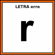 LETRA erre (MINÚSCULA) - Pictograma (color)
