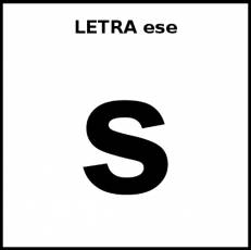 LETRA ese (MINÚSCULA) - Pictograma (blanco y negro)
