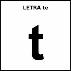 LETRA te (MINÚSCULA) - Pictograma (blanco y negro)